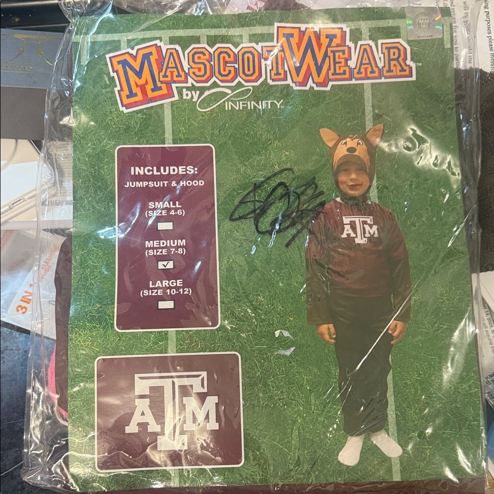 Infinity Texas A and M  Mascot Wear Jumpsuit with Hood